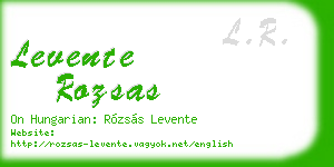 levente rozsas business card