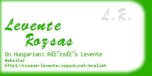 levente rozsas business card